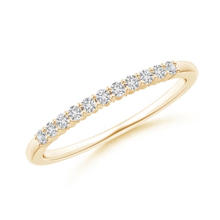 1.5mm HSI2 Eleven Stone Shared Prong-Set Diamond Wedding Band in Yellow Gold
