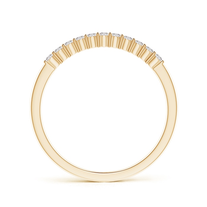 1.5mm IJI1I2 Eleven Stone Shared Prong-Set Diamond Wedding Band in Yellow Gold side-1