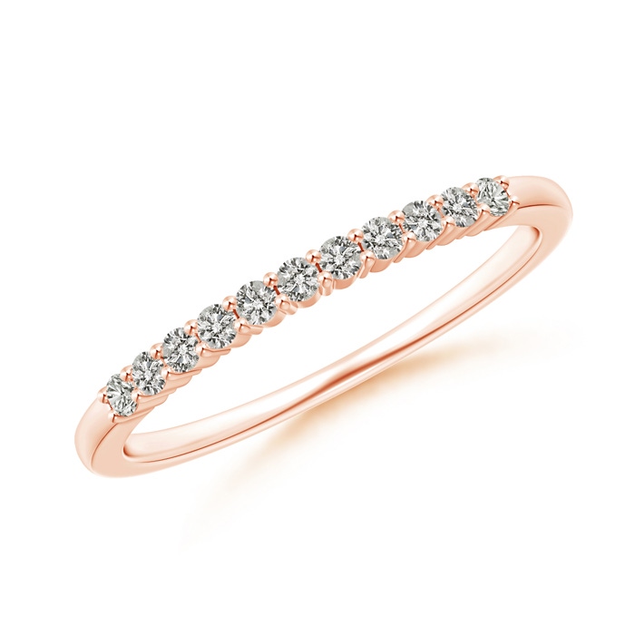 1.5mm KI3 Eleven Stone Shared Prong-Set Diamond Wedding Band in Rose Gold 