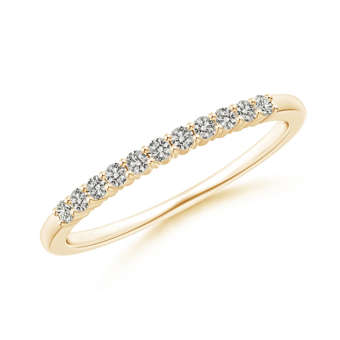 1.5mm KI3 Eleven Stone Shared Prong-Set Diamond Wedding Band in Yellow Gold 