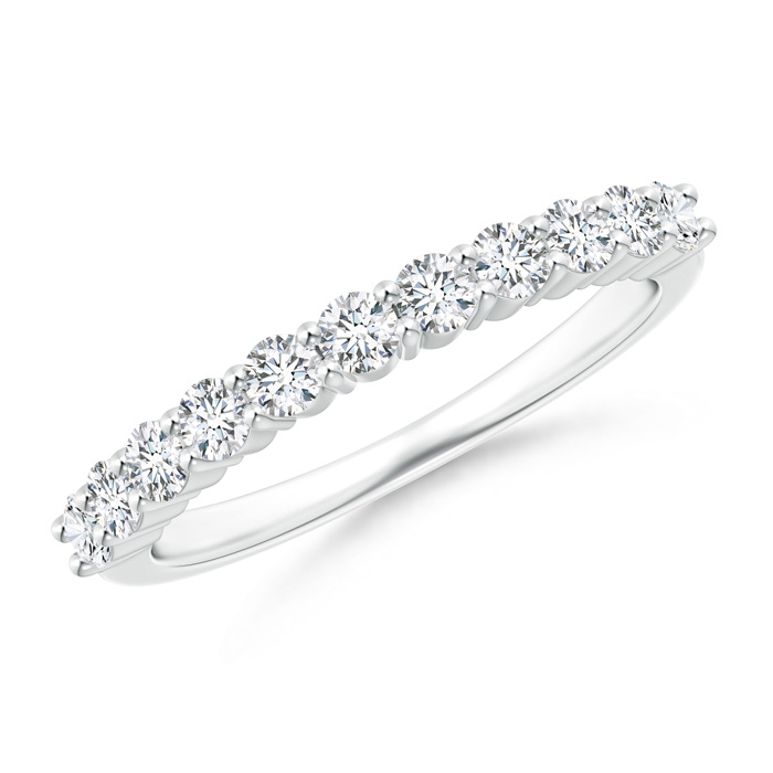 2.3mm GVS2 Eleven Stone Shared Prong-Set Diamond Wedding Band in P950 Platinum 