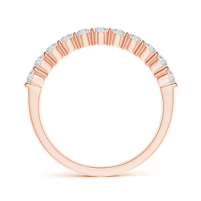 2.3mm HSI2 Eleven Stone Shared Prong-Set Diamond Wedding Band in Rose Gold