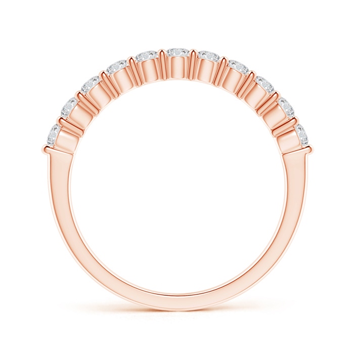 2.3mm HSI2 Eleven Stone Shared Prong-Set Diamond Wedding Band in Rose Gold side-1