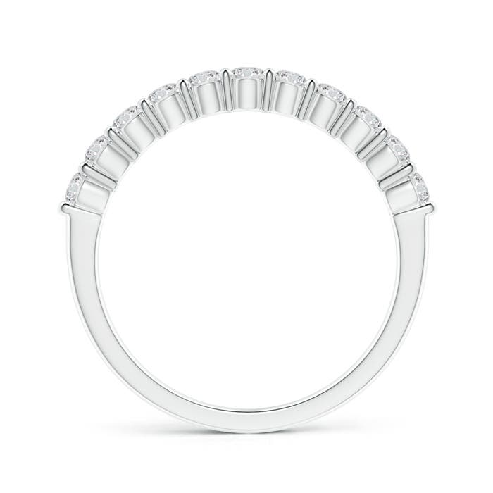 2.3mm HSI2 Eleven Stone Shared Prong-Set Diamond Wedding Band in White Gold