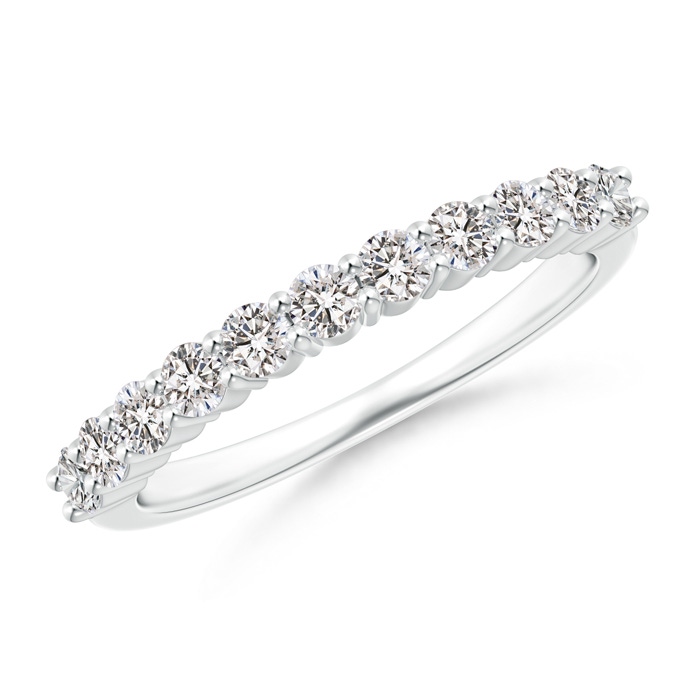 2.3mm IJI1I2 Eleven Stone Shared Prong-Set Diamond Wedding Band in P950 Platinum 