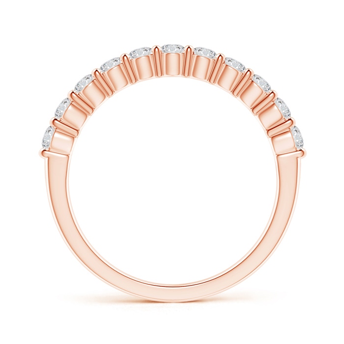 2.5mm HSI2 Eleven Stone Shared Prong-Set Diamond Wedding Band in Rose Gold side-1