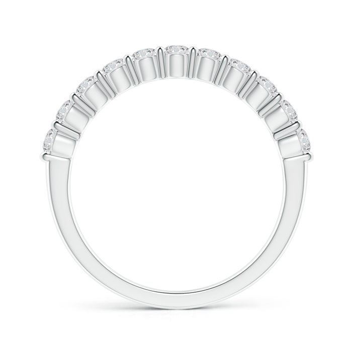 2.5mm HSI2 Eleven Stone Shared Prong-Set Diamond Wedding Band in White Gold - side 1