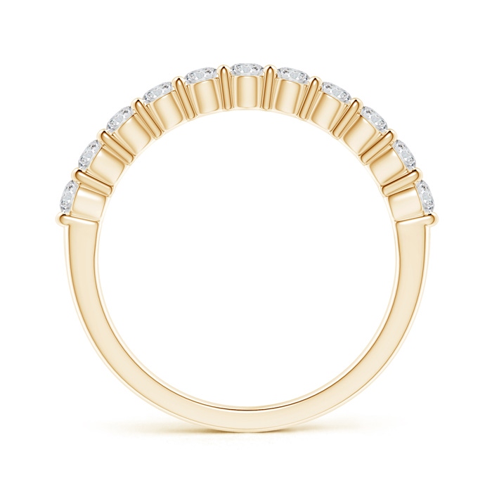 2.5mm HSI2 Eleven Stone Shared Prong-Set Diamond Wedding Band in Yellow Gold side-1