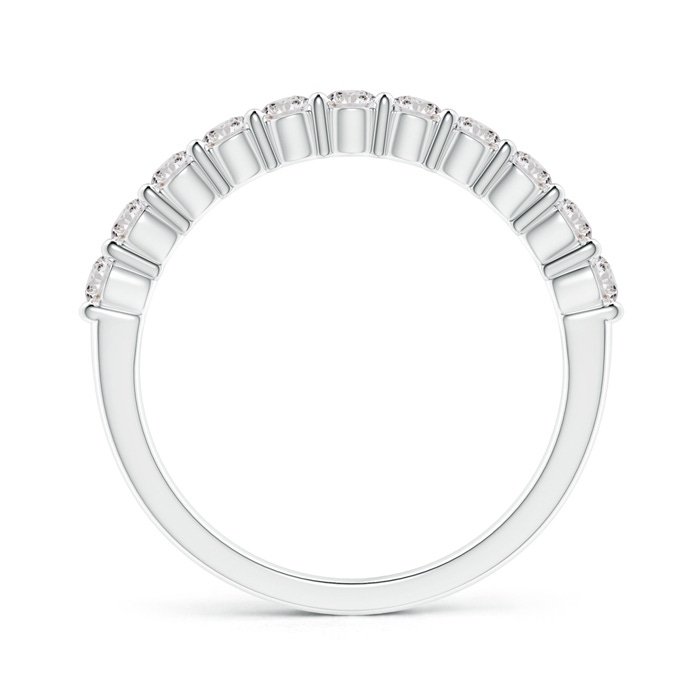 2.5mm IJI1I2 Eleven Stone Shared Prong-Set Diamond Wedding Band in White Gold side-1