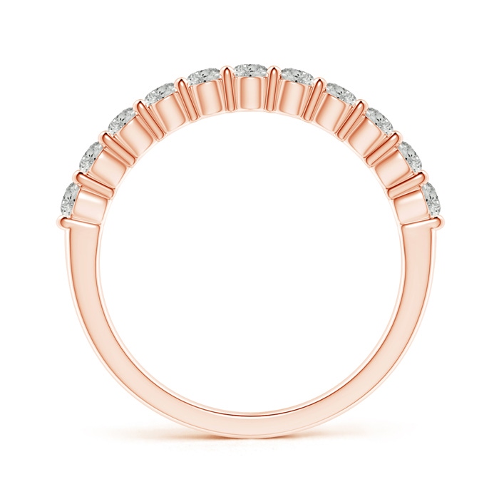 2.5mm KI3 Eleven Stone Shared Prong-Set Diamond Wedding Band in Rose Gold side-1