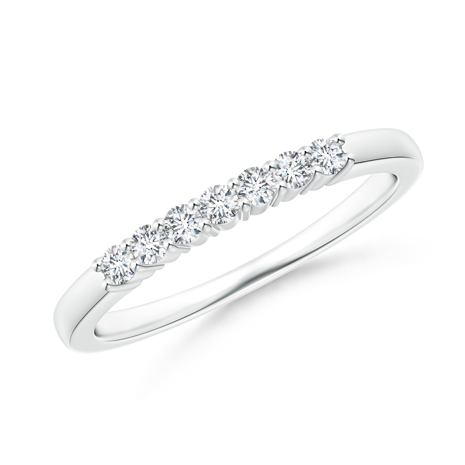 1.9mm GVS2 Seven Stone Shared Prong-Set Diamond Wedding Band in White Gold 