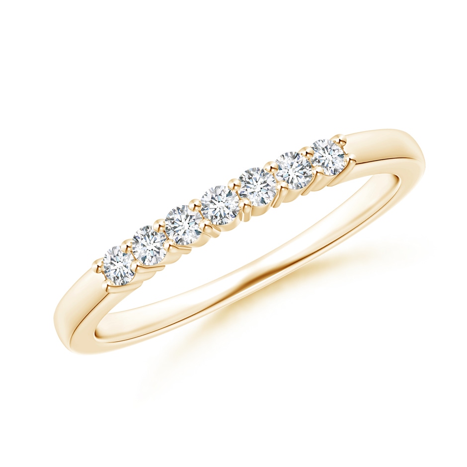 1.9mm GVS2 Seven Stone Shared Prong-Set Diamond Wedding Band in Yellow Gold 