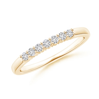 1.9mm HSI2 Seven Stone Shared Prong-Set Diamond Wedding Band in 9K Yellow Gold