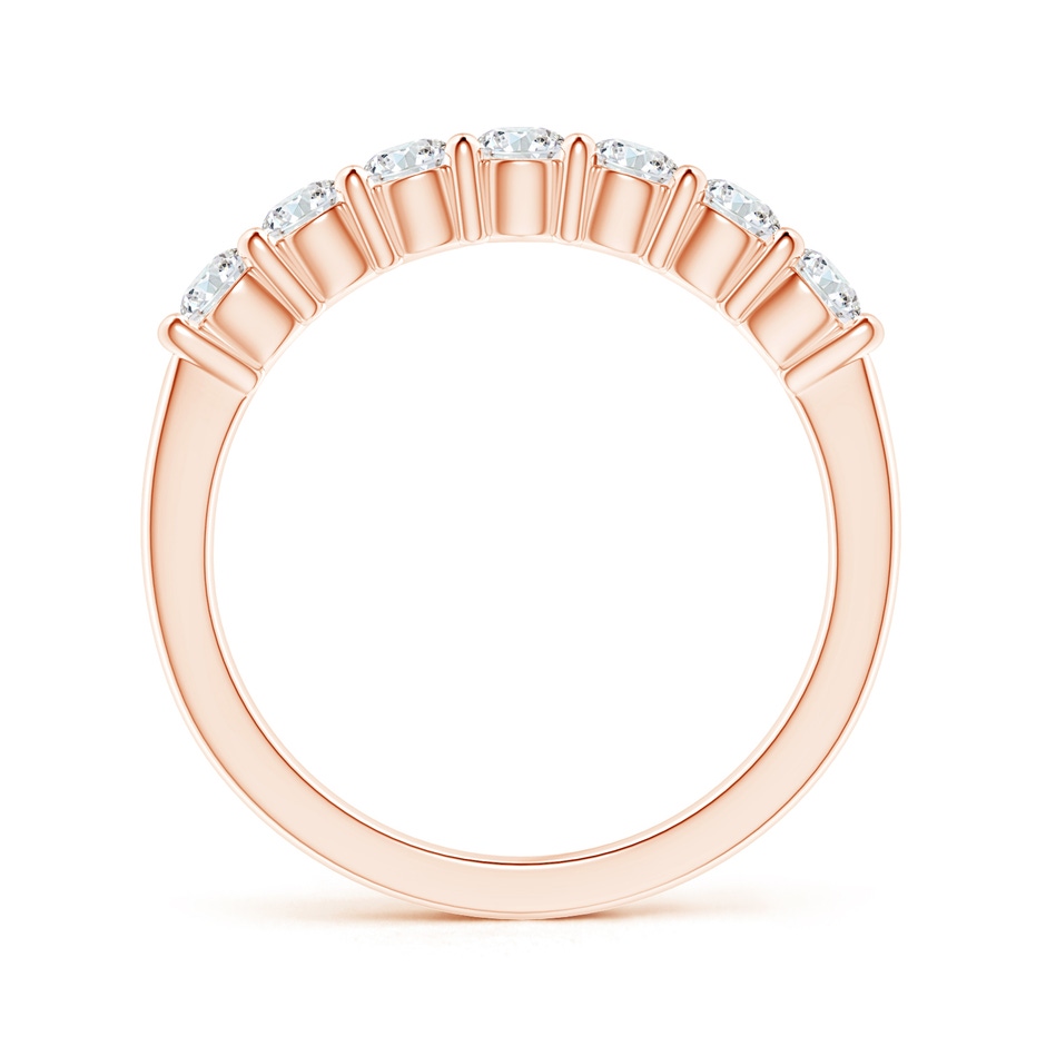 3mm GVS2 Seven Stone Shared Prong-Set Diamond Wedding Band in Rose Gold side-1