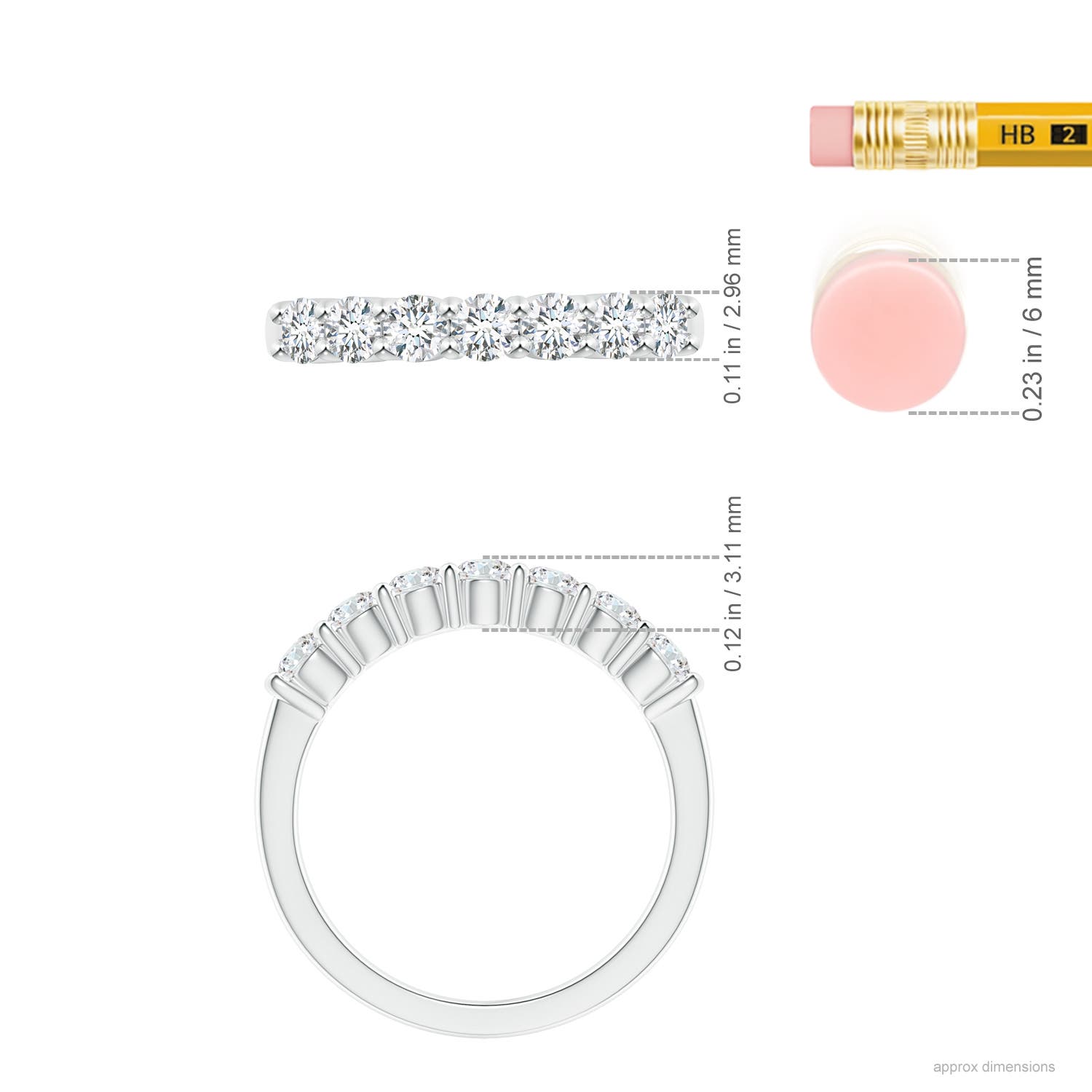 F-G, VS / 0.74 CT / 14 KT White Gold