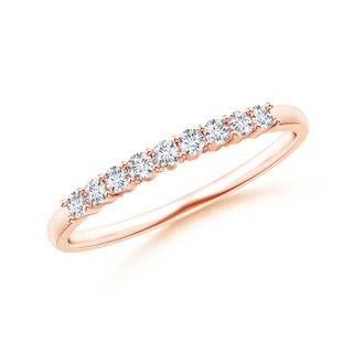 1.7mm GVS2 Nine Stone Shared Prong-Set Diamond Wedding Band in Rose Gold