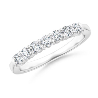 2.6mm GVS2 Seven Stone Prong-Set Diamond Wedding Band in White Gold