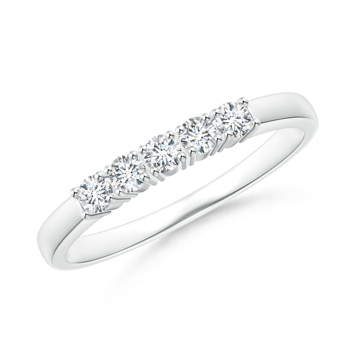 2.3mm GVS2 Five Stone 4-Prong Set Diamond Wedding Band in P950 Platinum 