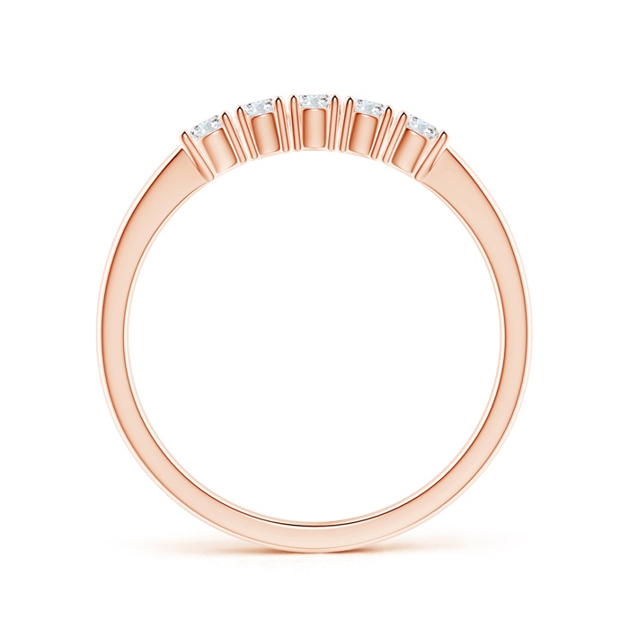 2.3mm GVS2 Five Stone 4-Prong Set Diamond Wedding Band in Rose Gold side-1