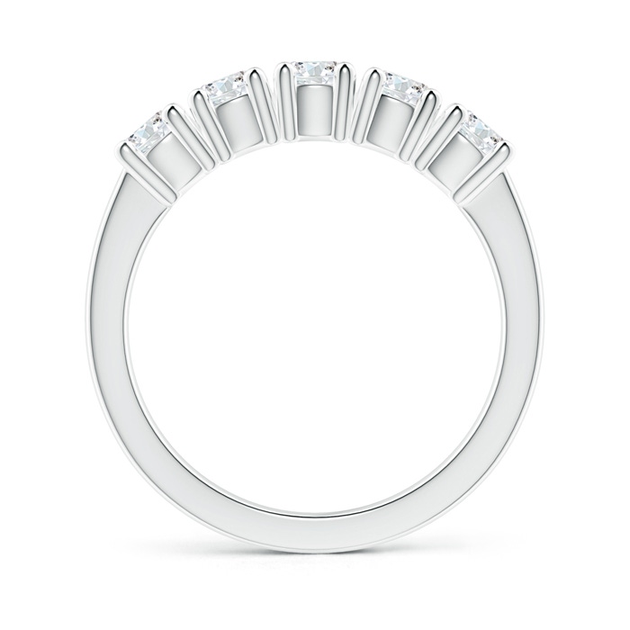 3.8mm GVS2 Five Stone 4-Prong Set Diamond Wedding Band in White Gold side-1