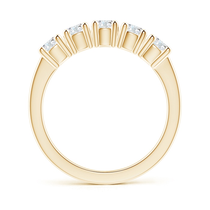 3.8mm GVS2 Five Stone 4-Prong Set Diamond Wedding Band in Yellow Gold side-1