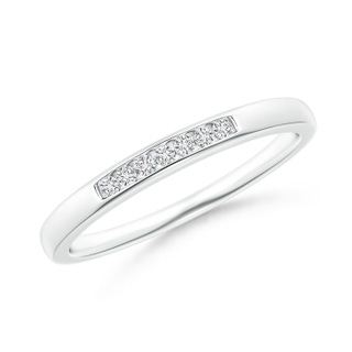 1.3mm HSI2 Seven Stone Channel-Set Diamond Wedding Band in White Gold