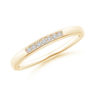 1.3mm HSI2 Seven Stone Channel-Set Diamond Wedding Band in Yellow Gold