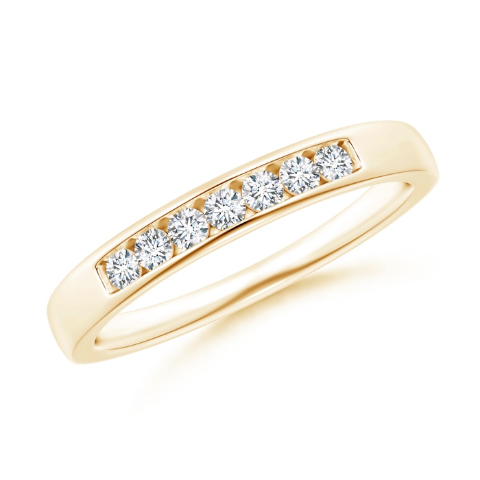 1.9mm GVS2 Seven Stone Channel-Set Diamond Wedding Band in 10K Yellow Gold