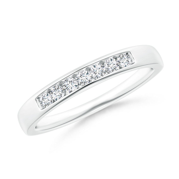 1.9mm GVS2 Seven Stone Channel-Set Diamond Wedding Band in White Gold 