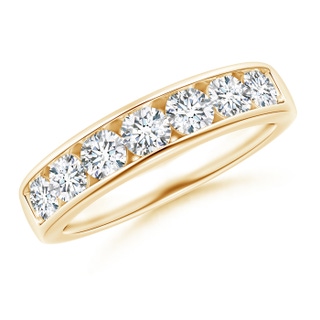 3.4mm GVS2 Seven Stone Channel-Set Diamond Wedding Band in Yellow Gold