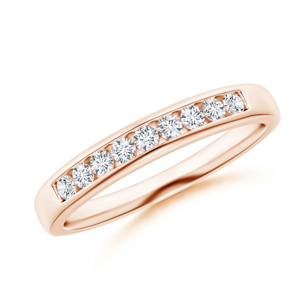 1.9mm GVS2 Nine Stone Channel-Set Diamond Wedding Ring in Rose Gold