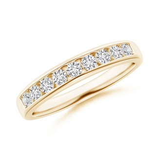 2.3mm HSI2 Nine Stone Channel-Set Diamond Wedding Ring in Yellow Gold