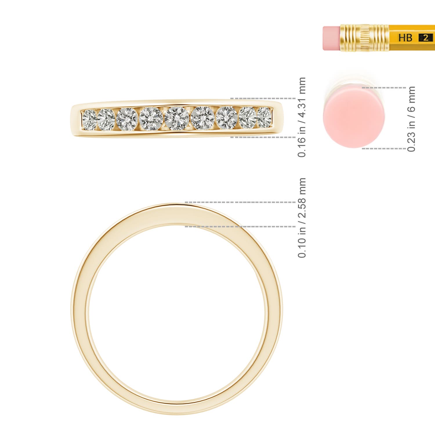 K, I3 / 0.47 CT / 14 KT Yellow Gold