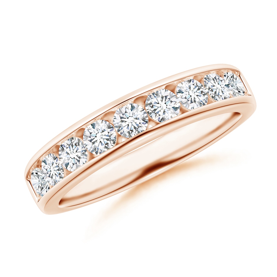 2.8mm GVS2 Nine Stone Channel-Set Diamond Wedding Ring in Rose Gold 
