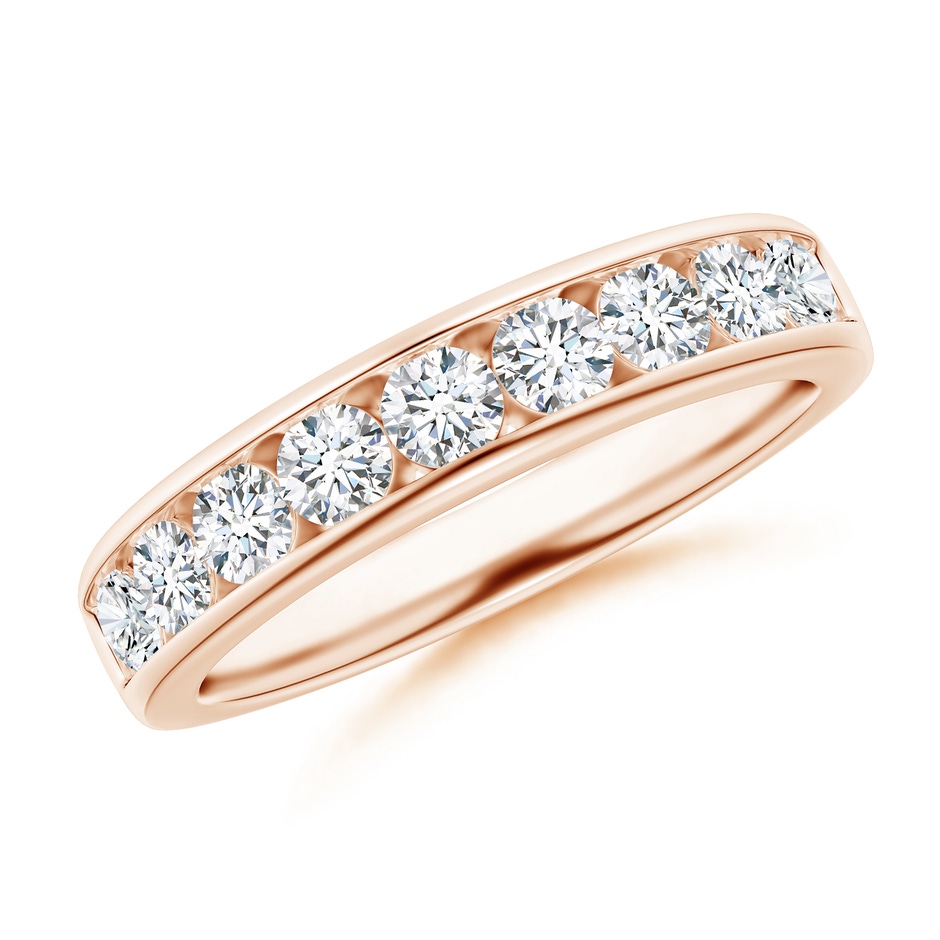 2.9mm GVS2 Nine Stone Channel-Set Diamond Wedding Ring in Rose Gold 
