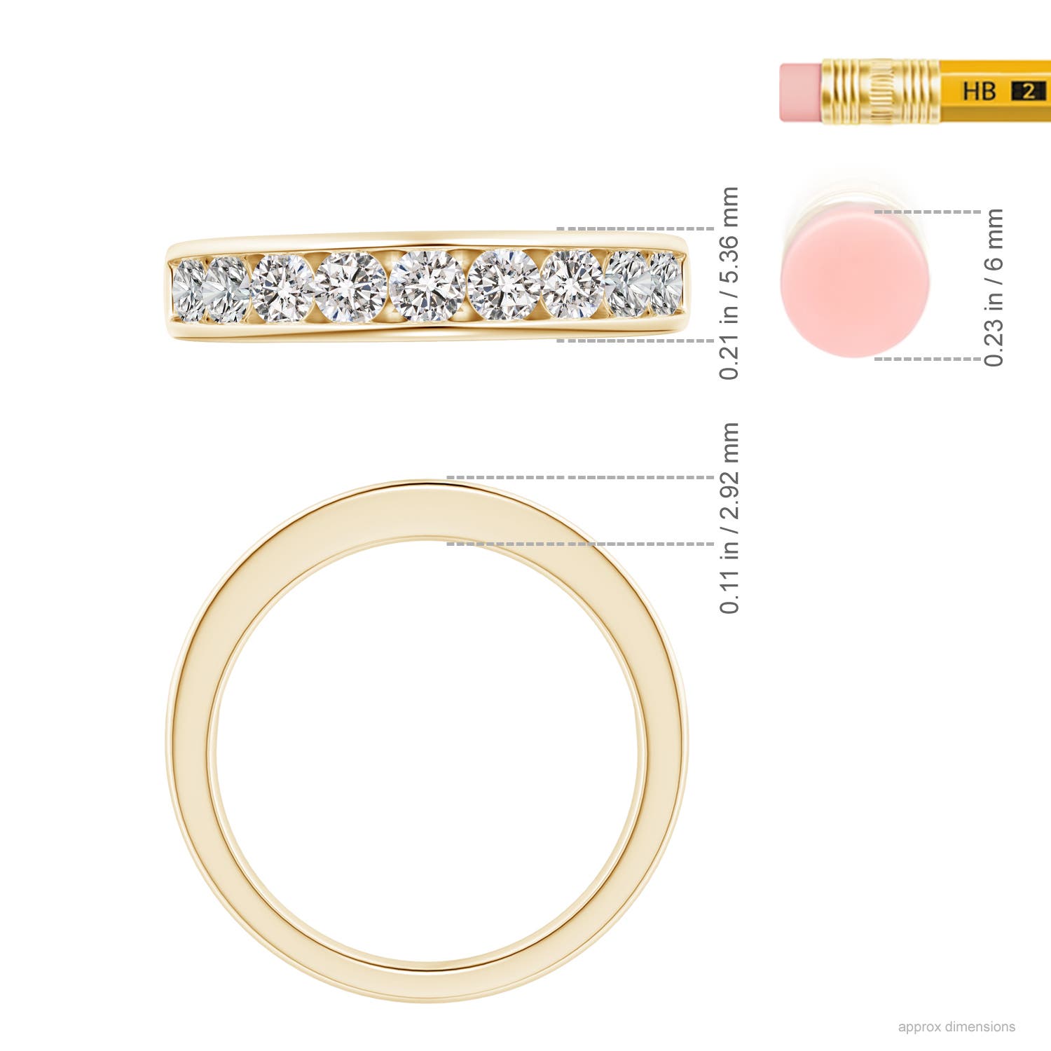 I-J, I1-I2 / 0.86 CT / 14 KT Yellow Gold