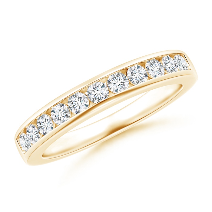 2.3mm GVS2 Eleven Stone Channel-Set Diamond Wedding Band in Yellow Gold 