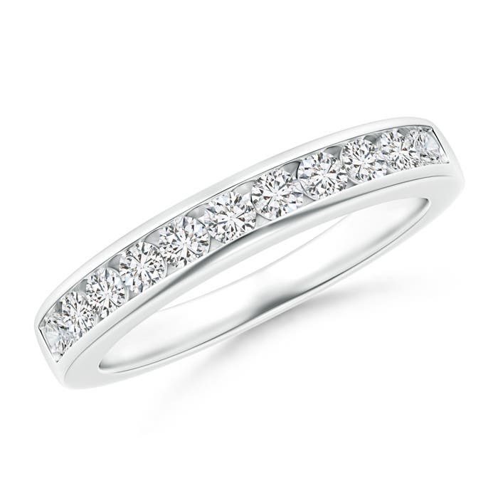 2.3mm HSI2 Eleven Stone Channel-Set Diamond Wedding Band in P950 Platinum