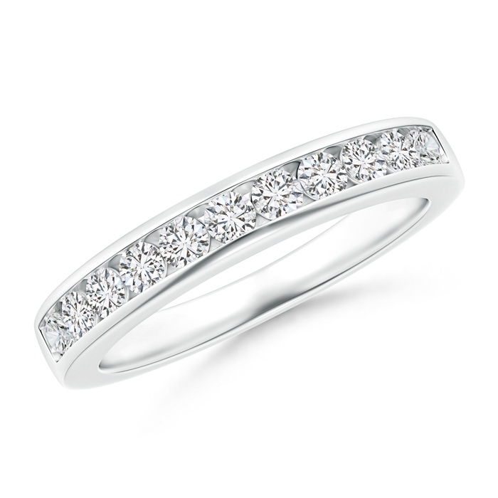 2.3mm HSI2 Eleven Stone Channel-Set Diamond Wedding Band in White Gold