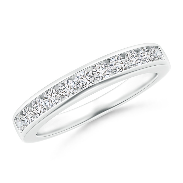 2.3mm HSI2 Eleven Stone Channel-Set Diamond Wedding Band in White Gold 