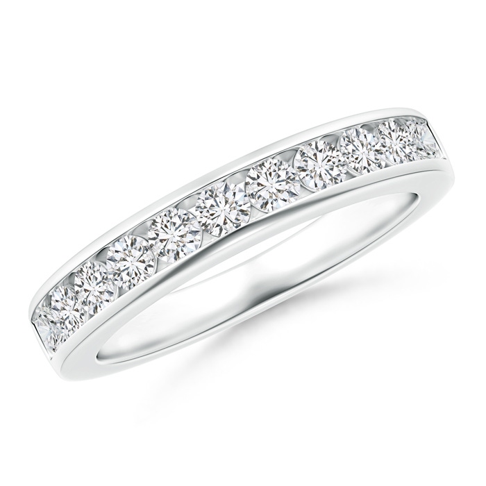2.5mm HSI2 Eleven Stone Channel-Set Diamond Wedding Band in White Gold 