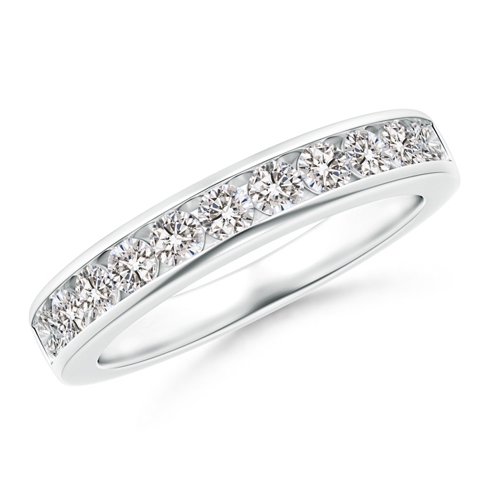 2.5mm IJI1I2 Eleven Stone Channel-Set Diamond Wedding Band in White Gold 