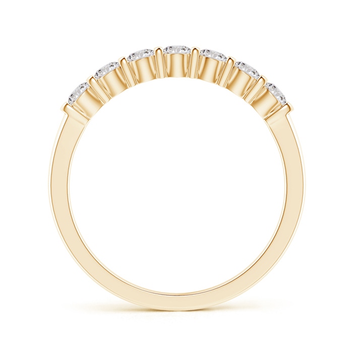 2.5mm IJI1I2 Floating Seven Stone Bar-Set Diamond Wedding Band in Yellow Gold side-1