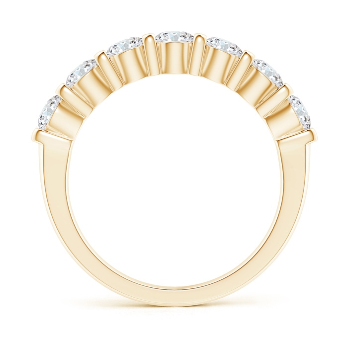 3.4mm GVS2 Floating Seven Stone Bar-Set Diamond Wedding Band in Yellow Gold side-1