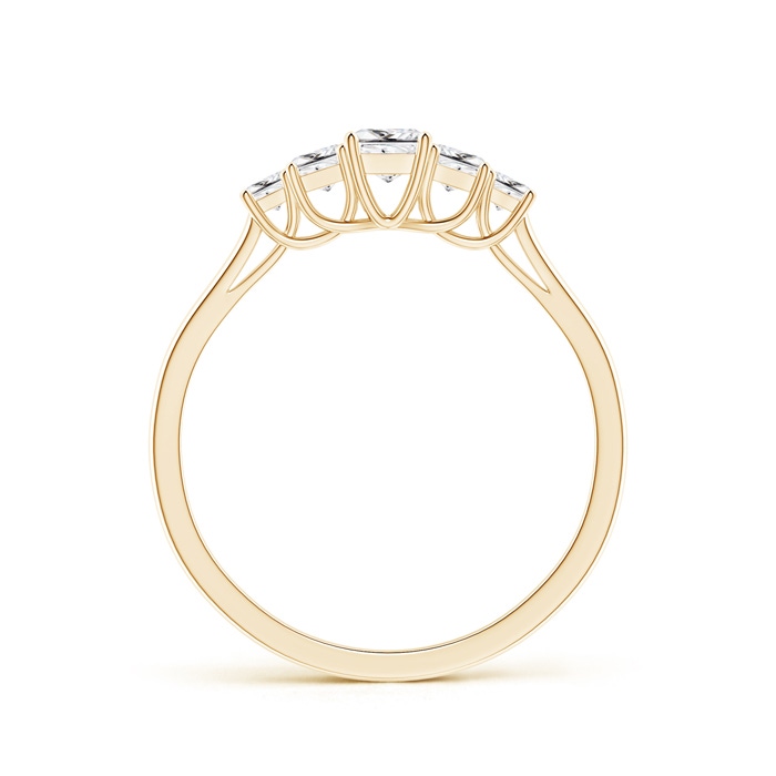 3mm HSI2 Graduated Princess-Cut Trellis Diamond Five Stone Band in 9K Yellow Gold product image