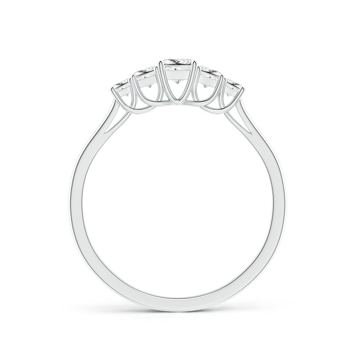 3mm HSI2 Graduated Princess-Cut Trellis Diamond Five Stone Band in White Gold side-1