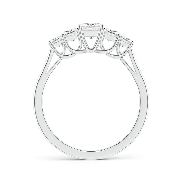 4mm GVS2 Graduated Princess-Cut Trellis Diamond Five Stone Band in P950 Platinum side-1