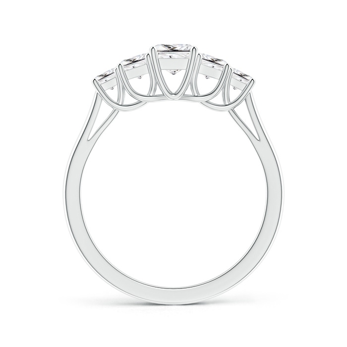 4mm HSI2 Graduated Princess-Cut Trellis Diamond Five Stone Band in P950 Platinum side-1