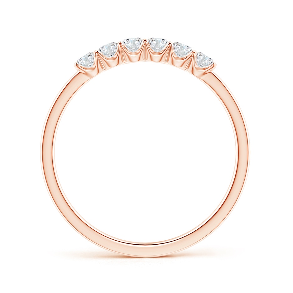2.3mm GVS2 Fishtail-Set Diamond Six Stone Wedding Band in Rose Gold side-1