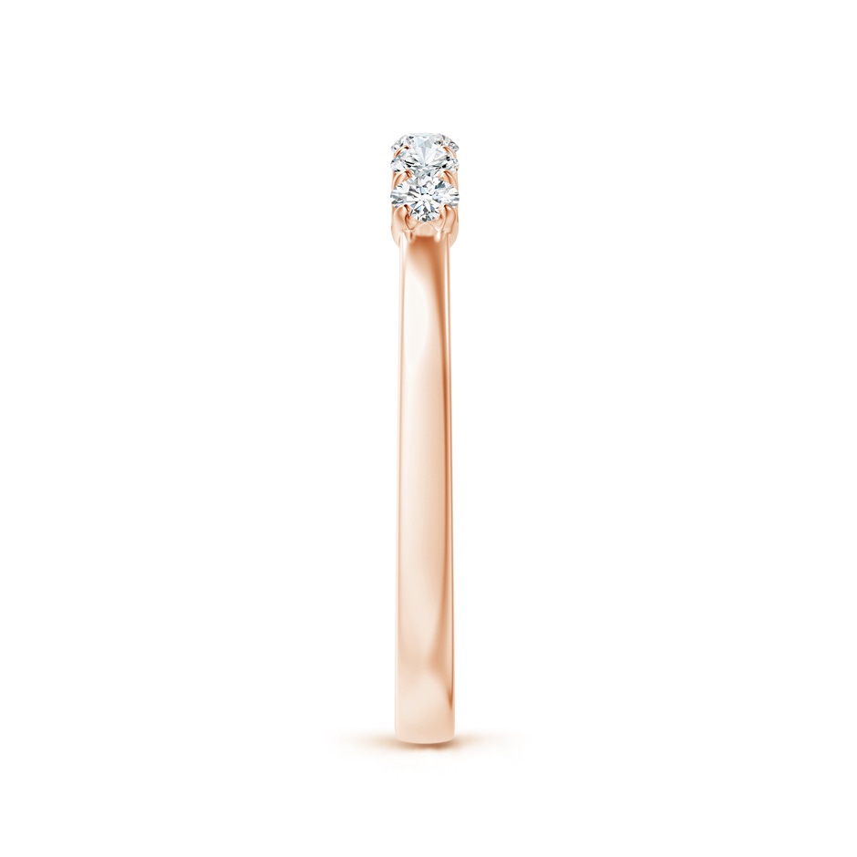 2.3mm GVS2 Fishtail-Set Diamond Six Stone Wedding Band in Rose Gold side-2